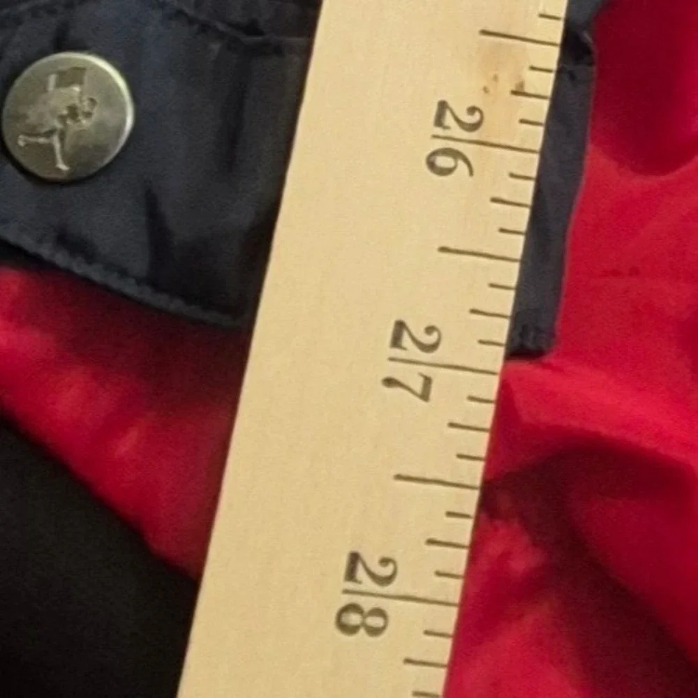 Baseballism men's hooded Anorak Windbreaker Jacket Red/Blue LG 1/4 Zip Pockets